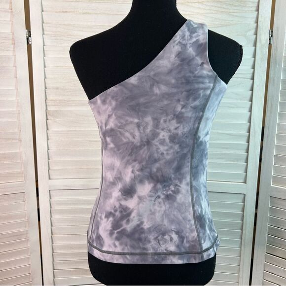 Lululemon Cold Shoulder Yoga Tank Diamond Dye Stargaze Pitch Grey 6 - Picture 9 of 9
